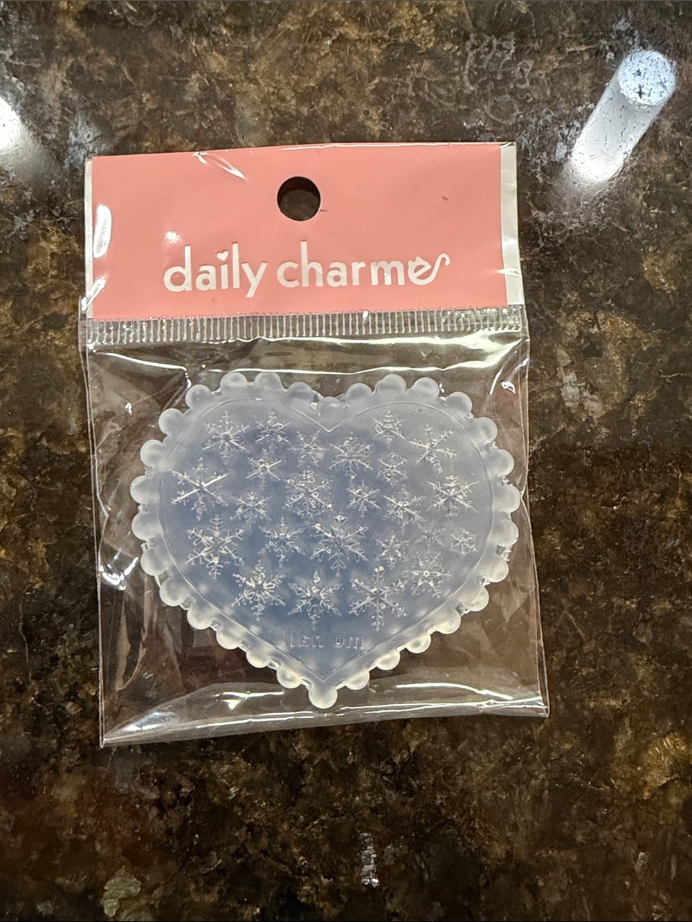 Heart-Shaped Silicone Nail Art Stamper - Clear